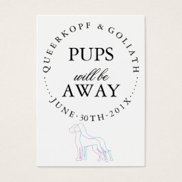 Puppy Announcement Visitekaartje