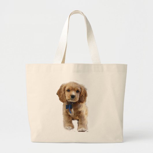 Puppy art grote tote bag (Voorkant)