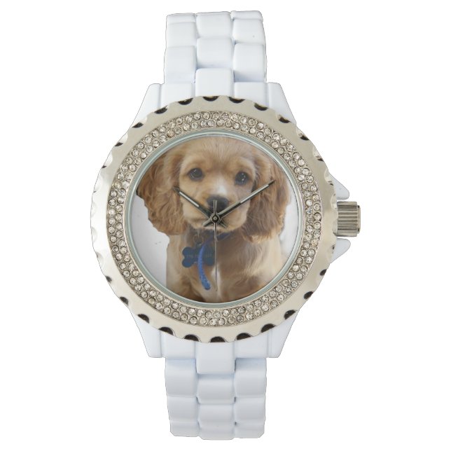 Puppy art horloge (Voorkant)