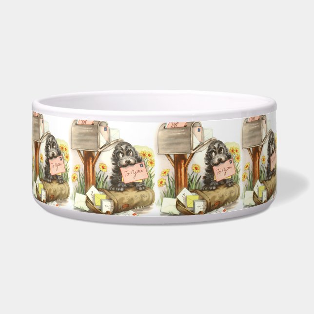  Puppy Art Mailbox Puppy Voerbakje (Voorkant)