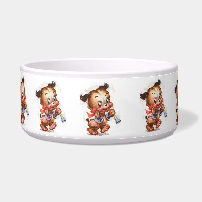  Puppy Art Puppy met Hoorn Voerbakje (Links)