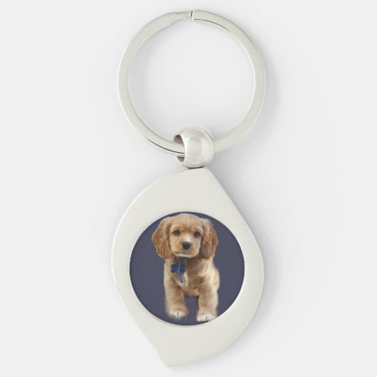 Puppy art sleutelhanger (Voorkant)