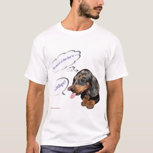 'Puppy Attitude' Dachshund T-shirt (Voorkant)