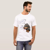 'Puppy Attitude' Dachshund T-shirt (Voorkant volledig)