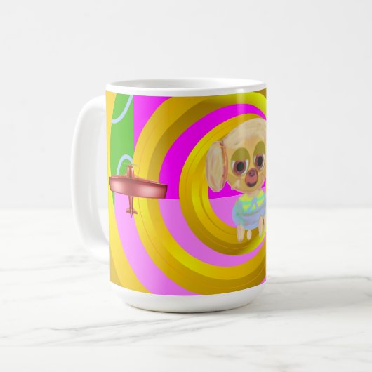 Puppy Aviation Anime Koffiemok (Voorkant links)