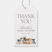 Puppy Baby Shower Feestje Cadeaulabel (Voorkant)