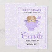 Puppy Baby Shower Invitation  Kaart (Voorkant / Achterkant)