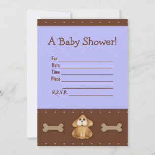 Puppy Baby shower Uitnodiging