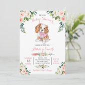 Puppy Baby shower-uitnodiging, Kaart (Staand voorkant)