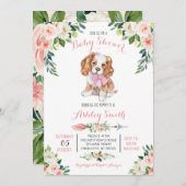 Puppy Baby shower-uitnodiging, Kaart (Voorkant / Achterkant)