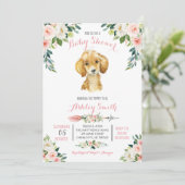 Puppy Baby shower-uitnodiging, Kaart (Staand voorkant)