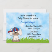 Puppy Baby shower Uitnodiging voor jongens (Voorkant)