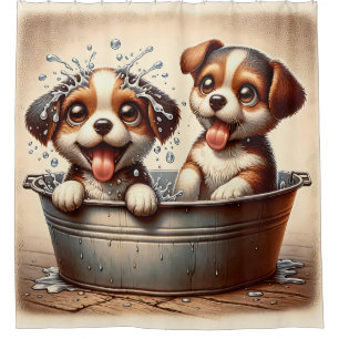 Puppy Bath Time Bliss Douchegordijn