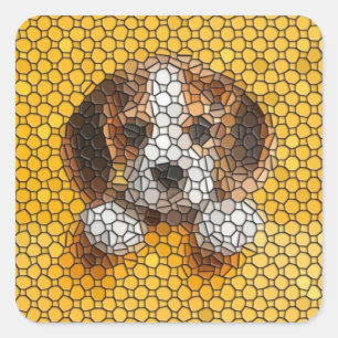 Puppy, Beagle, dier Vierkante Sticker