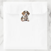 Puppy Beagle Ronde Sticker (Tas)