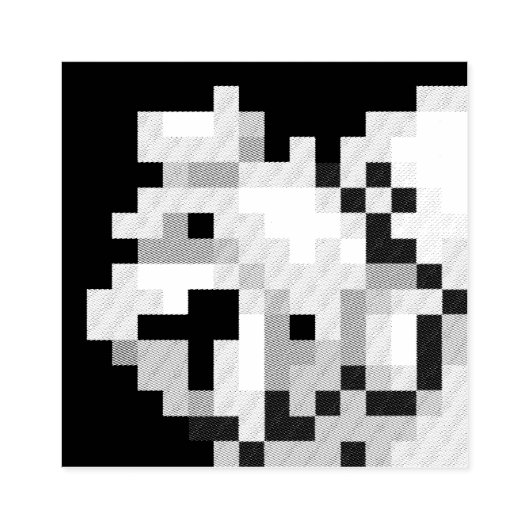 Puppy begging pixelart, stempel, Pixel Art  Rubberstempel (Afrduk)
