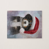 puppy Bernese Mountain Dog in het rode pet van San Legpuzzel (Horizontaal)