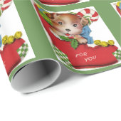  puppy bij stoppen cadeaupapier (Rol Hoek)