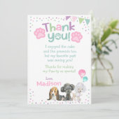 Puppy Birthday Bedankt voor je kaarten (Staand voorkant)
