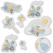 Puppy Birthday Boy Sticker (Voorkant)