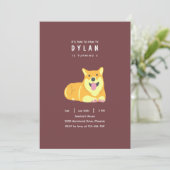 Puppy Birthday Invitation Dog Party Pawty Kaart (Staand voorkant)