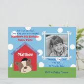 Puppy Birthday Kaart (Staand voorkant)