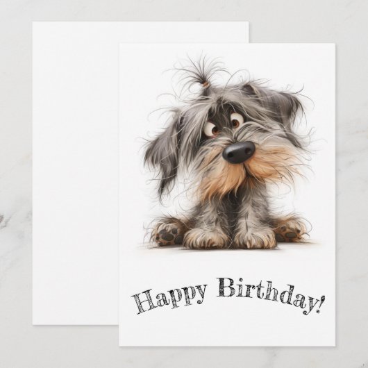 Puppy Birthday Kaart (Voorkant / Achterkant)