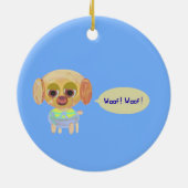 Puppy Birthday Keramisch Ornament (Achterkant)