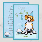Puppy Birthday Party Beagle Boy Off-Leash Art™ Kaart (Voorkant / Achterkant)