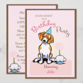 Puppy Birthday Party Beagle Girl off-Leash Art™ Kaart (Voorkant / Achterkant)