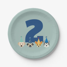 Puppy Birthday Party Borden, Dog Party, Kinder, Bo Papieren Bordje