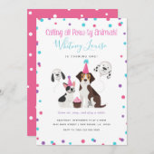 Puppy Birthday Party Invitations Kaart (Voorkant / Achterkant)