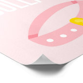 Puppy Birthday Party Sign Maak een kraanroze Poster (Hoek)