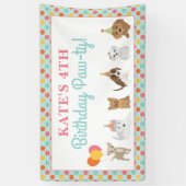 Puppy Birthday Party Spandoek (Verticaal)