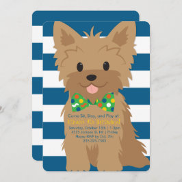 Puppy Birthday Paw-ty Invitation Kaart