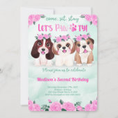 Puppy Birthday Uitnodiging (Voorkant)