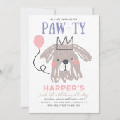 Puppy Birthday Uitnodiging | Dog Party (Voorkant)