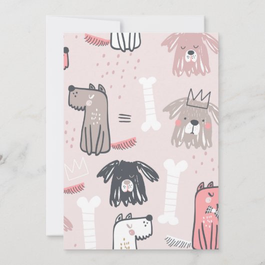 Puppy Birthday Uitnodiging | Dog Party (Achterkant)