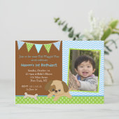 Puppy Birthday-uitnodigingen Kaart (Staand voorkant)