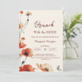 Puppy Bloemen Bloemenbrunch met bruid Kaart (Staand voorkant)