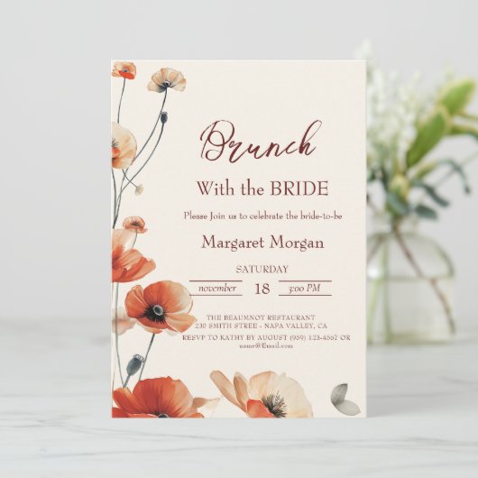 Puppy Bloemen Bloemenbrunch met bruid Kaart (Staand voorkant)