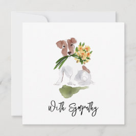 Puppy Bloemen MET SYMPATHIE Huisdier Memorial Swee Kaart
