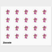 Puppy_Bone Ronde Sticker (Vel)