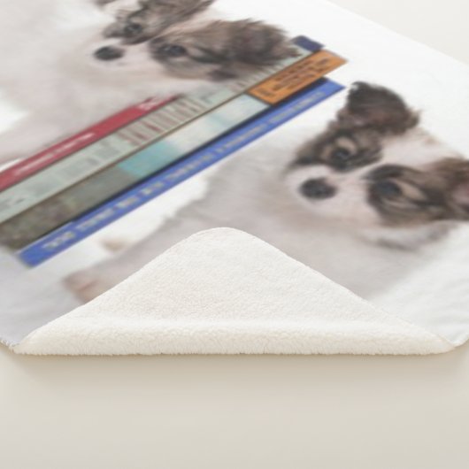 PUPPY BOOKENDS SHERPA DEKEN (3/4)