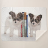 PUPPY BOOKENDS SHERPA DEKEN (Voorkant (horizontaal))