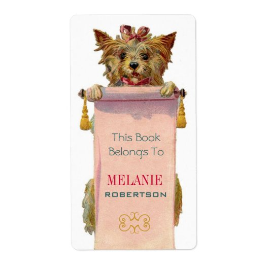  Puppy Bookplate Etiket (Voorkant)