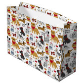Puppy Bordetjes Cartoon Patroon met aangepaste gro Groot Cadeauzakje (Achterkant Gekanteld)