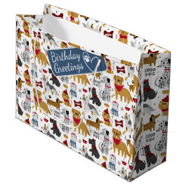 Puppy Bordetjes Cartoon Patroon met aangepaste gro Groot Cadeauzakje