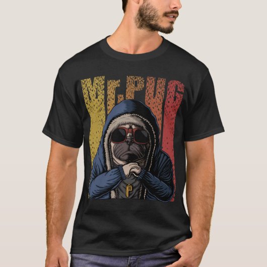 Puppy Bowl- meneer Pug T-shirt (Voorkant)
