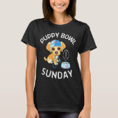Puppy Bowl Sunday Funny Football T-shirt (Voorkant)